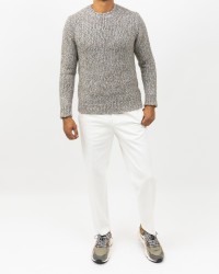 Settefili - Girocollo Beige Melange Uomo RACREH CRE7 I25