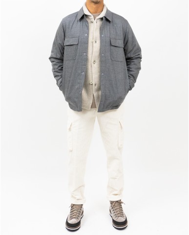 A Trip In A Bag - Giacca Camicia Reversibile Grigia Uomo ATD6820 004 GREY I25