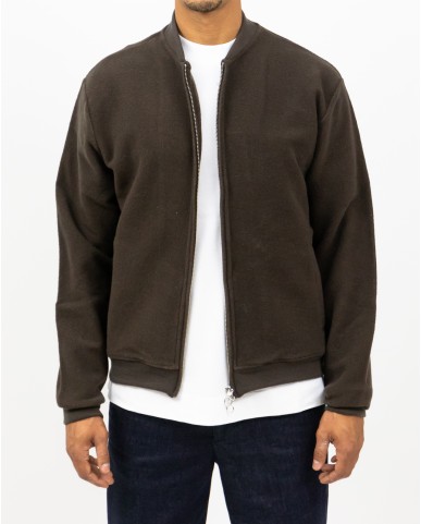 A Trip In A Bag - Bomber Lana Marrone Uomo  ATF7620 036 COFFEE I25