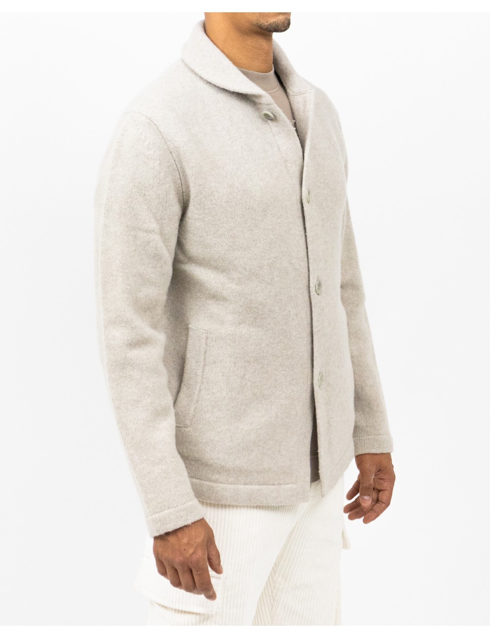 A Trip In A Bag - Camicia Lana Beige Uomo ATF7310 019 BEIGE I25