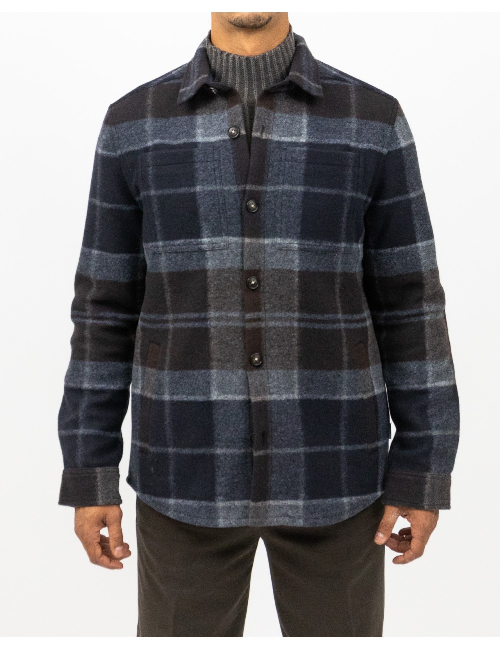 Barbour - Giacca Camicia Berry Blu Uomo MOS0400 TN38 I25