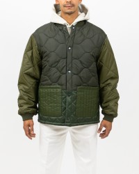 Barbour - Giubbotto Trapuntato Cording Olive Uomo MQU1855 GN72 I25