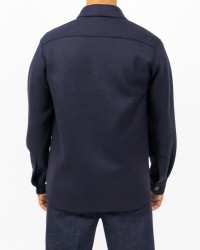 Harris Wharf - Giacca Camicia Lana Blu Uomo H9320MLK 358 NAVY BL I25