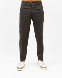 Briglia - Portofino Wide Leg Cotton Trousers for Men in Dark Brown PORTOFINOD400121 46 I25