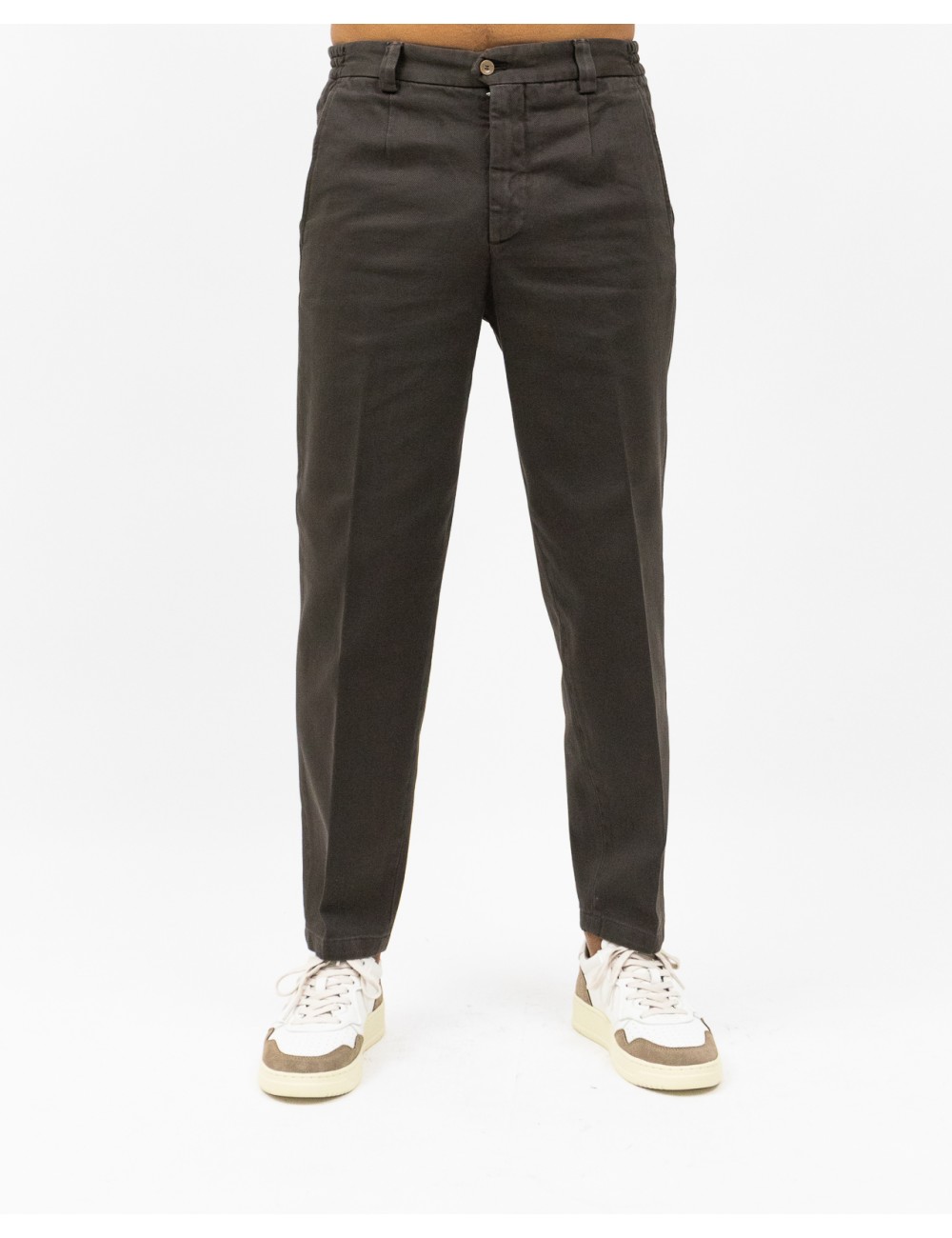 Briglia - Portofino Wide Leg Cotton Trousers for Men in Dark Brown PORTOFINOD400121 46 I25