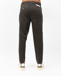 Briglia - Portofino Wide Leg Cotton Trousers for Men in Dark Brown PORTOFINOD400121 46 I25