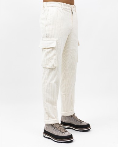 A Trip In A Bag - Men's Cream Wide Rib Velvet Pants ATF5510 025 IVORY I25