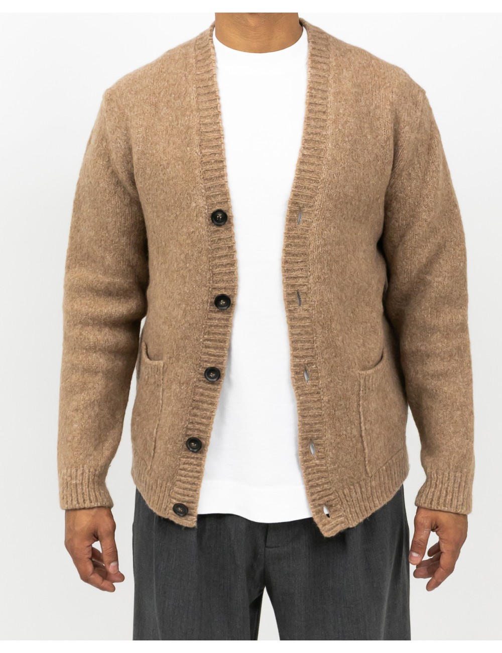 Settefili - Men's Camel Cardigan RAVEL6CA VE4 I25