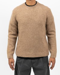 Settefili - Men's Camel Crew Neck RAVEL6H VE4 I25