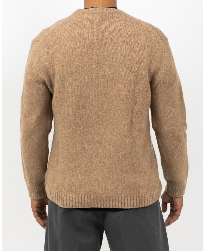 Settefili - Men's Camel Crew Neck RAVEL6H VE4 I25