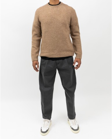 Settefili - Men's Camel Crew Neck RAVEL6H VE4 I25
