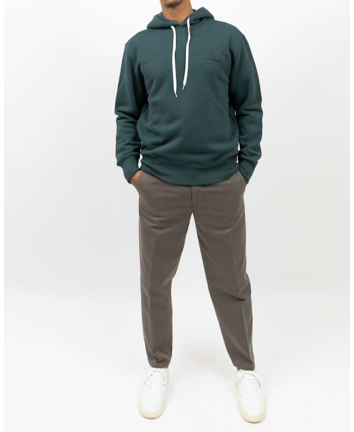 Autry - Felpa Cappuccio Verde Uomo HOPM M1HG P25