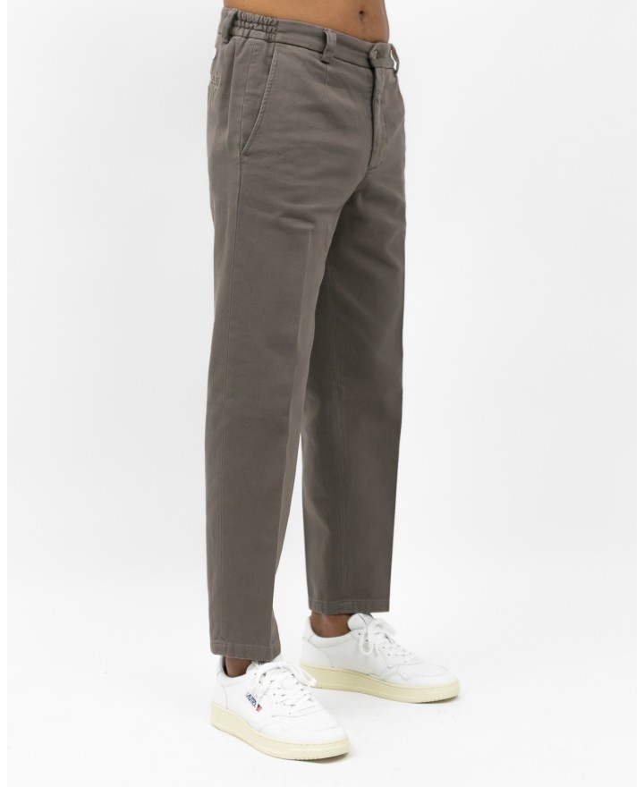 Briglia - Pantalone Portofino Gamba Larga Cotone Tortora Uomo PORTOFINOD400121 36 I25