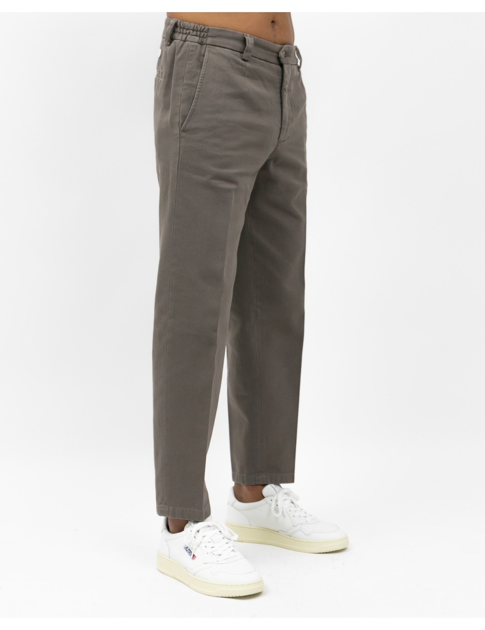 Briglia - Pantalone Portofino Gamba Larga Cotone Tortora Uomo PORTOFINOD400121 36 I25