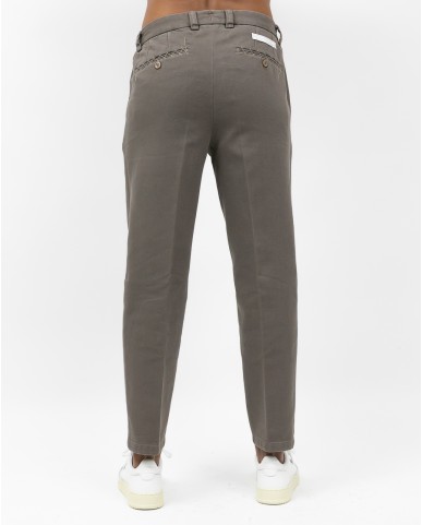 Briglia - Pantalone Portofino Gamba Larga Cotone Tortora Uomo PORTOFINOD400121 36 I25