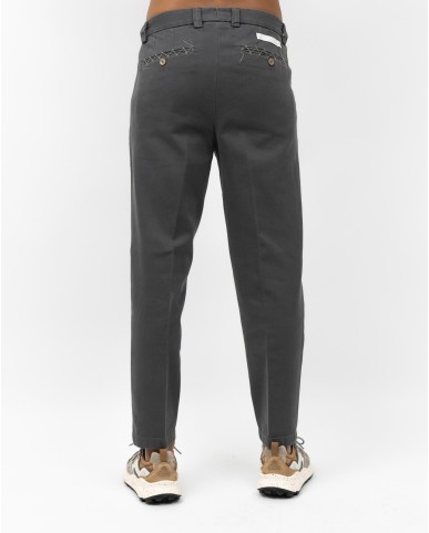 Briglia - Pantalone Portofino Gamba Larga Cotone Grigio Uomo PORTOFINOD400121 70 I25