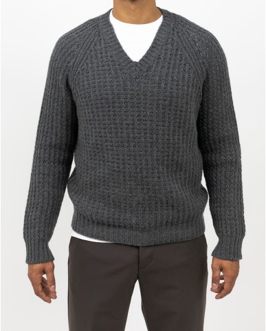 Rakki - Maglia Scollo V Grigia Uomo MADLY ANTRACITE I25