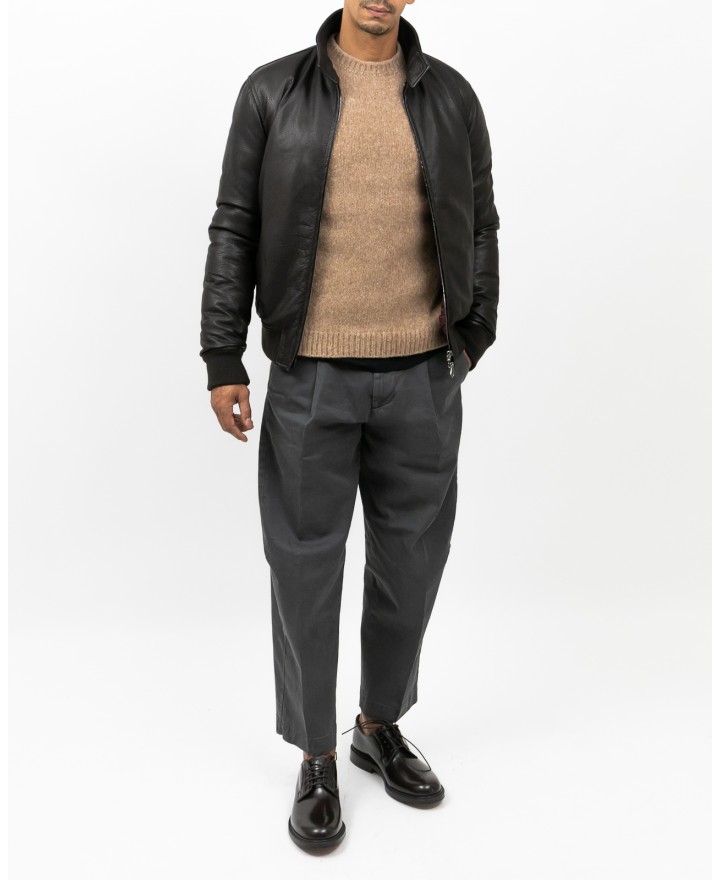 Stewart - Giubbotto Imbottito Nuvola Pelle Marrone Uomo GZDU180APIMISZF00070 I25