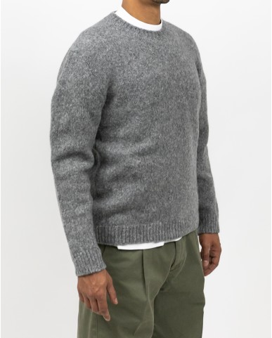 Settefili - Men's Gray Crew Neck RAVEL6H VE7 I25