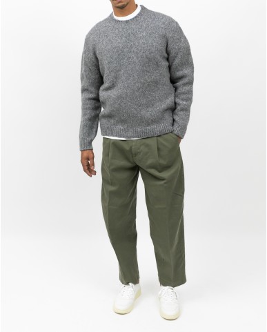 Settefili - Men's Gray Crew Neck RAVEL6H VE7 I25