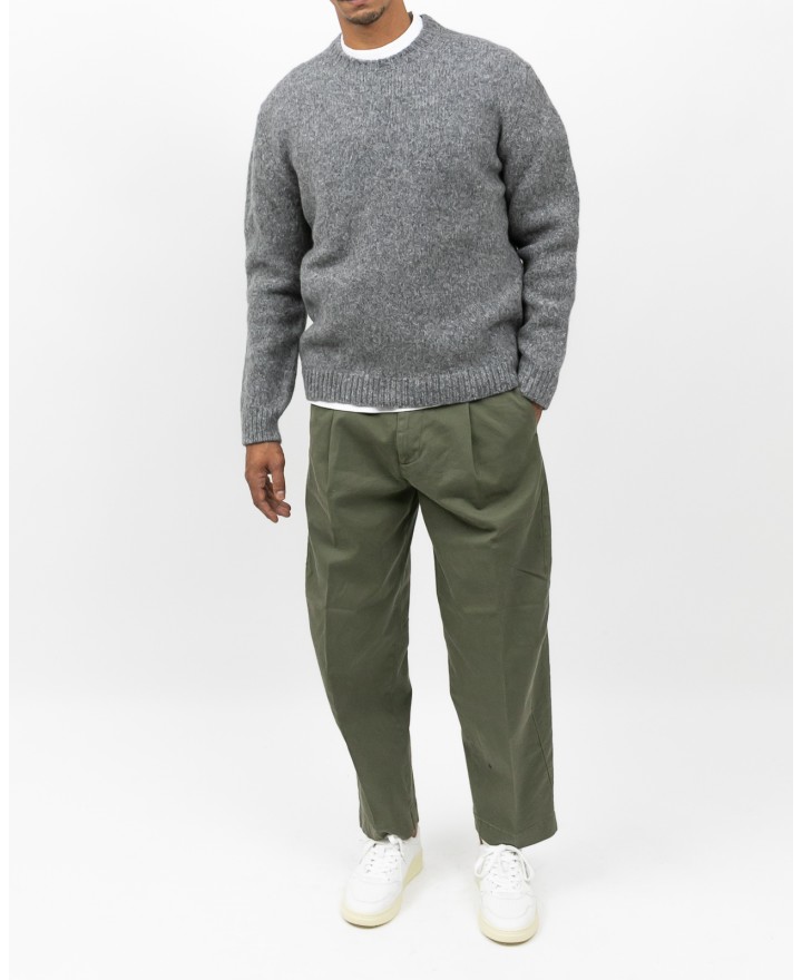 Settefili - Men's Gray Crew Neck RAVEL6H VE7 I25