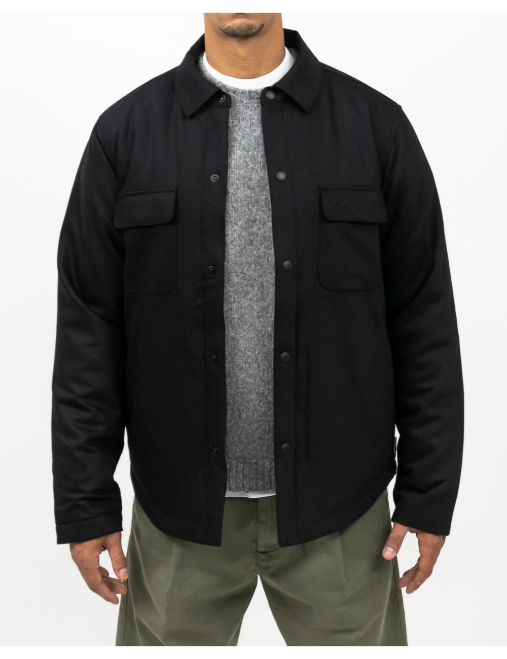 A Trip In A Bag - Giacca Camicia Reversibile Nera Uomo ATD6820 004 BLACK I25