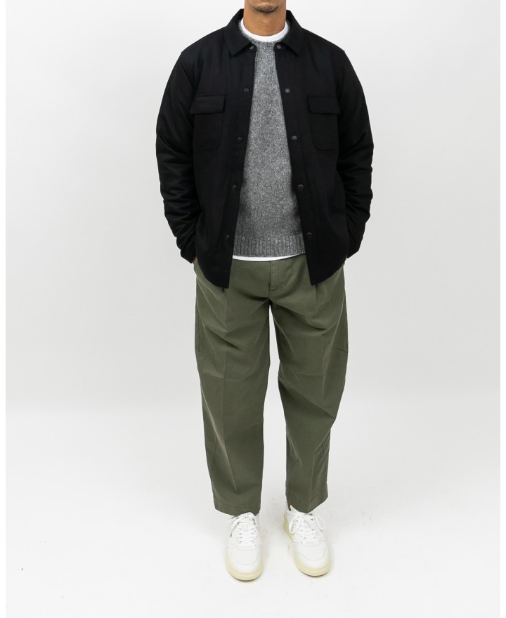 A Trip In A Bag - Giacca Camicia Reversibile Nera Uomo ATD6820 004 BLACK I25