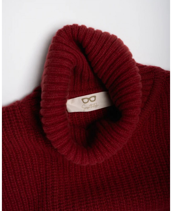Davantino - Collo Alto Lana Bordeaux Donna DAV01 02 BORDEAUX I25