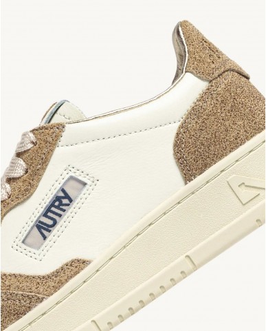 Autry - Medalist Two-Tone Glitter Beige Leather Women's Shoe AULW TA03 CON