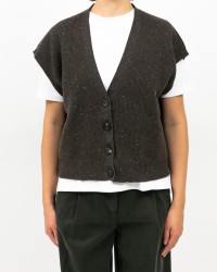 Peserico - Gilet Lana Cashmere Marrone Donna S99418F12 851 I25