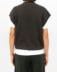 Peserico - Gilet Lana Cashmere Marrone Donna S99418F12 851 I25