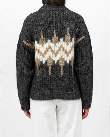 Peserico - Maglia Alpaca Norvegese Antracite Donna S99408F03 73C I25