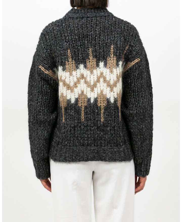 Peserico - Maglia Alpaca Norvegese Antracite Donna S99408F03 73C I25