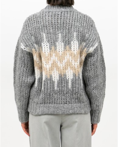 Peserico - Maglia Alpaca Norvegese Grigia Donna S99408F03 71C I25