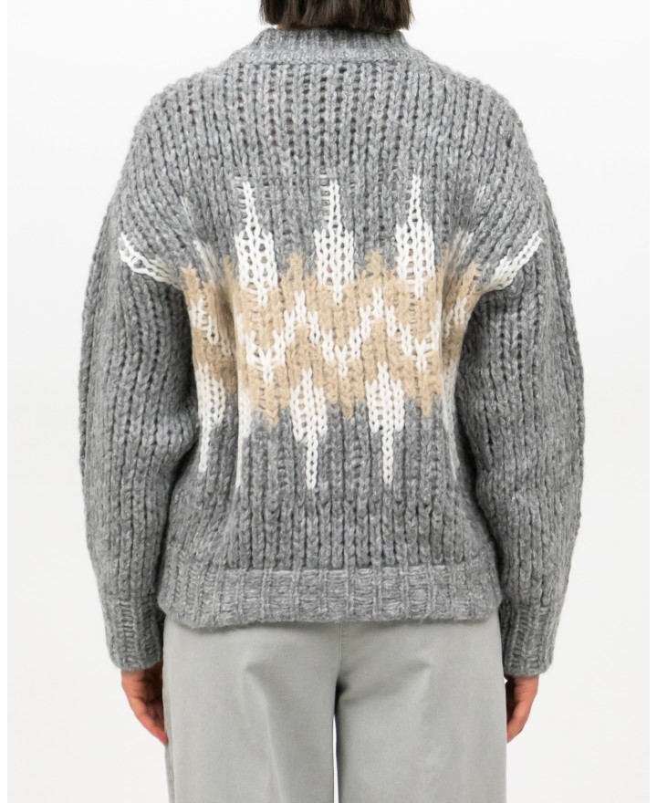 Peserico - Maglia Alpaca Norvegese Grigia Donna S99408F03 71C I25