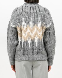 Peserico - Maglia Alpaca Norvegese Grigia Donna S99408F03 71C I25