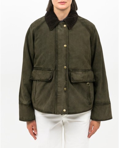 The Jackie - Women's Green Glamis Suede Jacket GLIS IT BURS 651 I25