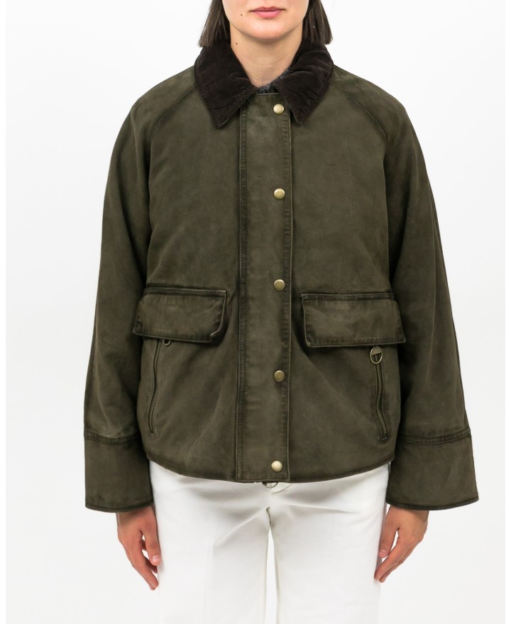 The Jackie - Women's Green Glamis Suede Jacket GLIS IT BURS 651 I25