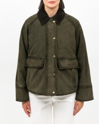 The Jackie - Women's Green Glamis Suede Jacket GLIS IT BURS 651 I25