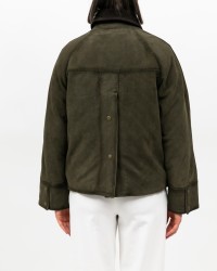 The Jackie - Women's Green Glamis Suede Jacket GLIS IT BURS 651 I25