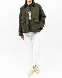 The Jackie - Women's Green Glamis Suede Jacket GLIS IT BURS 651 I25