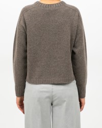 Arovescio - Maglia Girocollo Lana Nocciola Donna W1615/06 112 COCCO I25