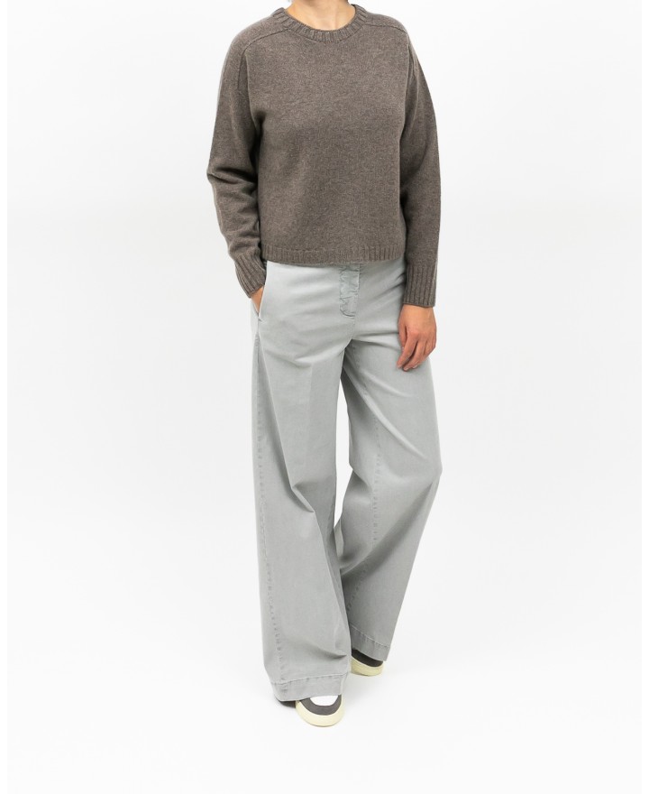 Arovescio - Maglia Girocollo Lana Nocciola Donna W1615/06 112 COCCO I25