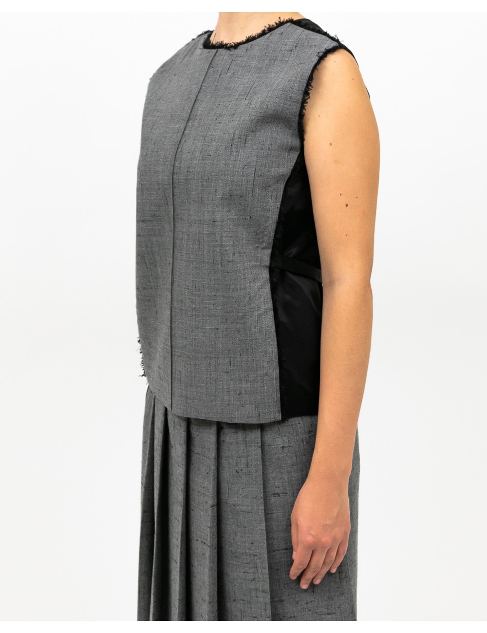 Tela - Top Gilet Miglio Grigio Donna 170046 V001 GRIGIO I25