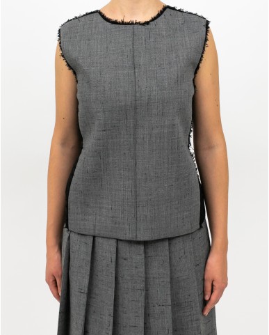 Tela - Top Gilet Miglio Grigio Donna 170046 V001 GRIGIO I25