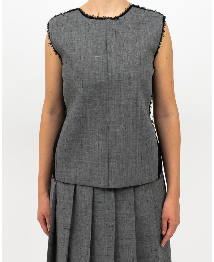 Tela - Top Gilet Miglio Grigio Donna 170046 V001 GRIGIO I25