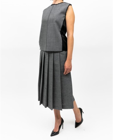 Tela - Top Gilet Miglio Grigio Donna 170046 V001 GRIGIO I25