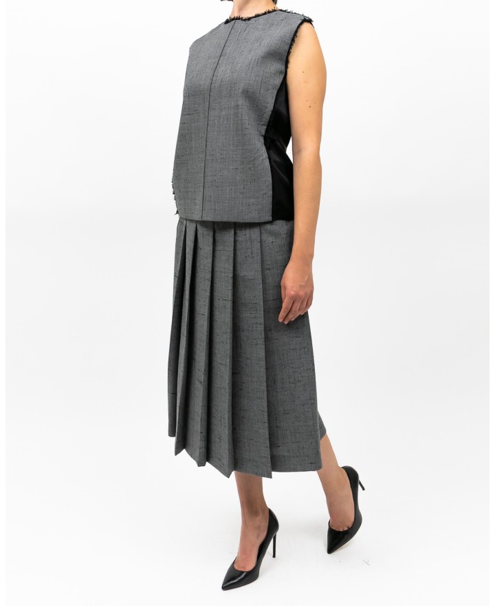 Tela - Top Gilet Miglio Grigio Donna 170046 V001 GRIGIO I25