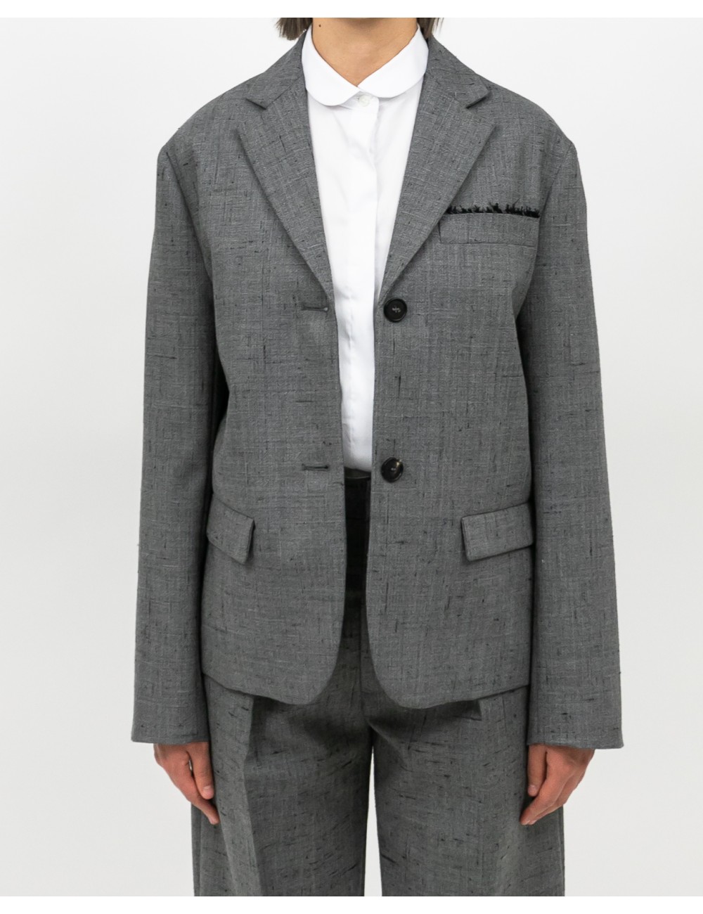 Tela - Giacca Monopetto Solare Grigia Donna 060118 V001 GRIGIO I25