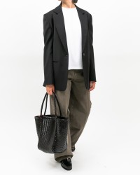 Tela - Women's Black Single-Breasted Diver Jacket 060098 X001 NERO I25